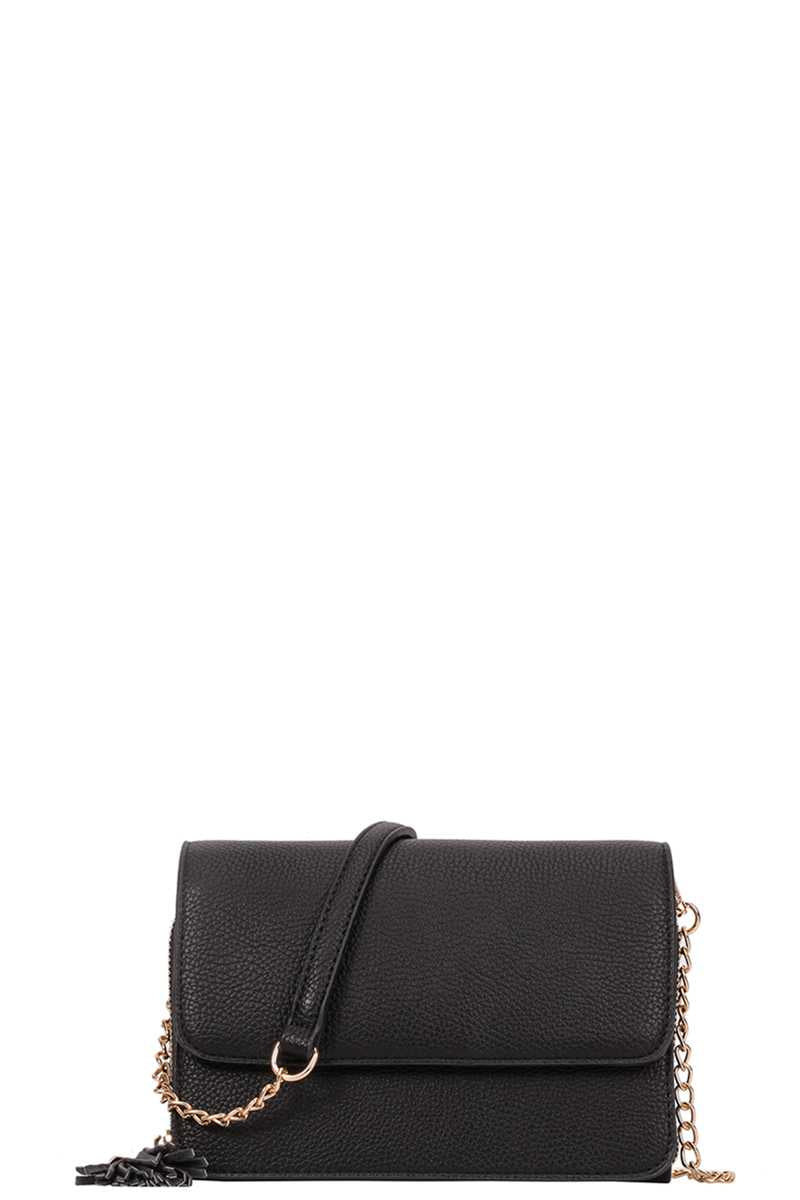 Chic Smooth Tassel Crossbody Bag